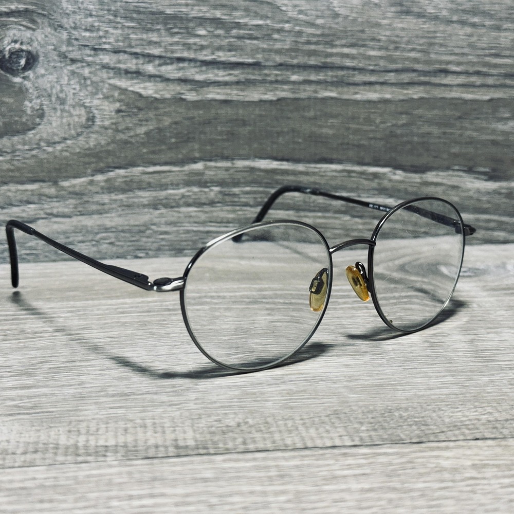 Easyclip EC 171 Eyeglass Frames Mens 50-18-140 Gray Round Metal Frames‎ Only